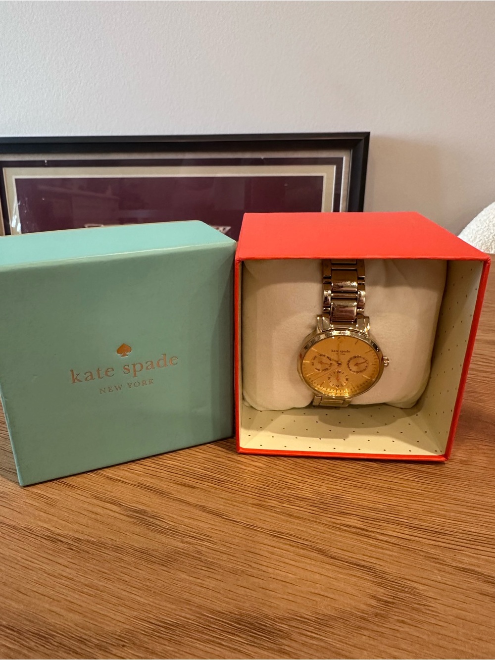 kate spade Gold-Tone Bracelet Watch with Gift Box
